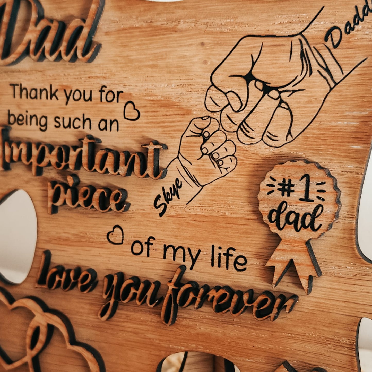 Family Bond Fist Pump Plaque