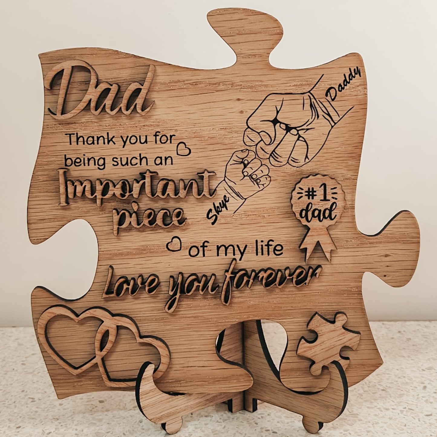 Family Bond Fist Pump Plaque