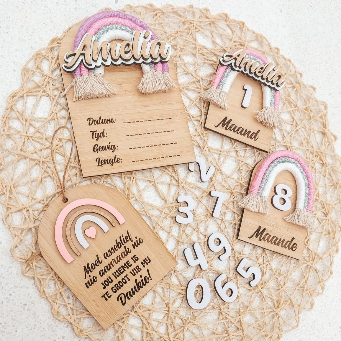 Milestone Gift Set - Macramé Candy Cane