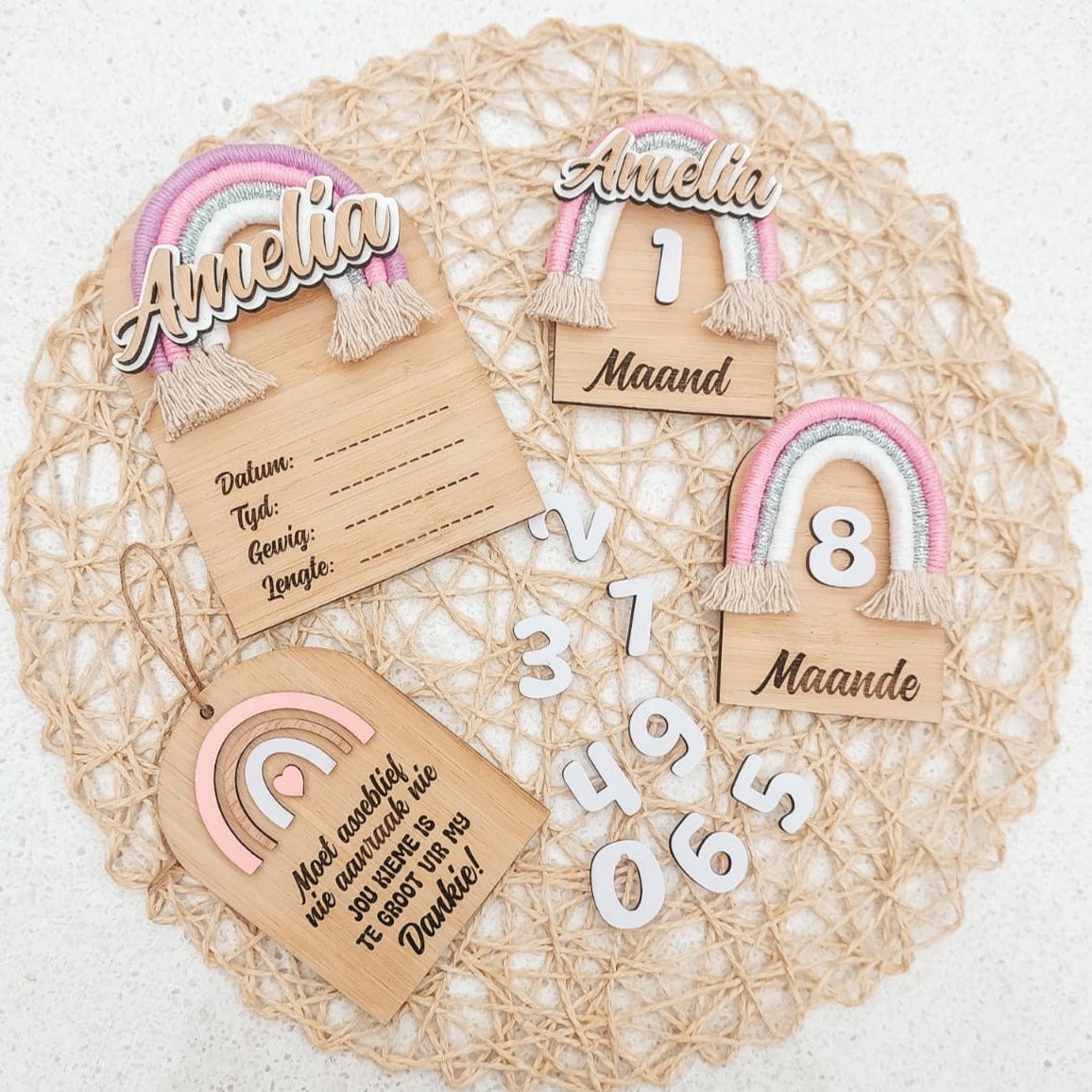 Milestone Gift Set - Macramé Candy Cane