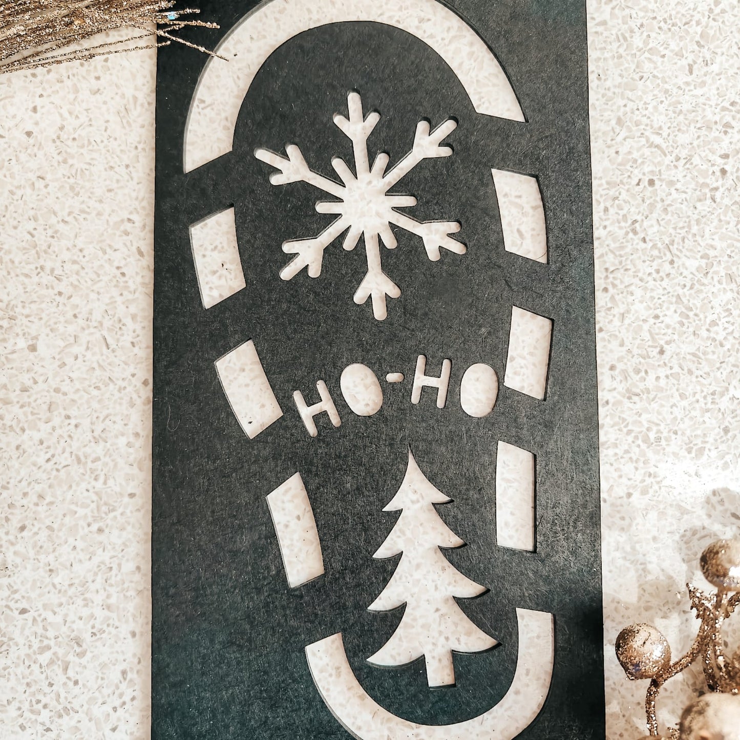 Christmas "Santa" Boot Print Template