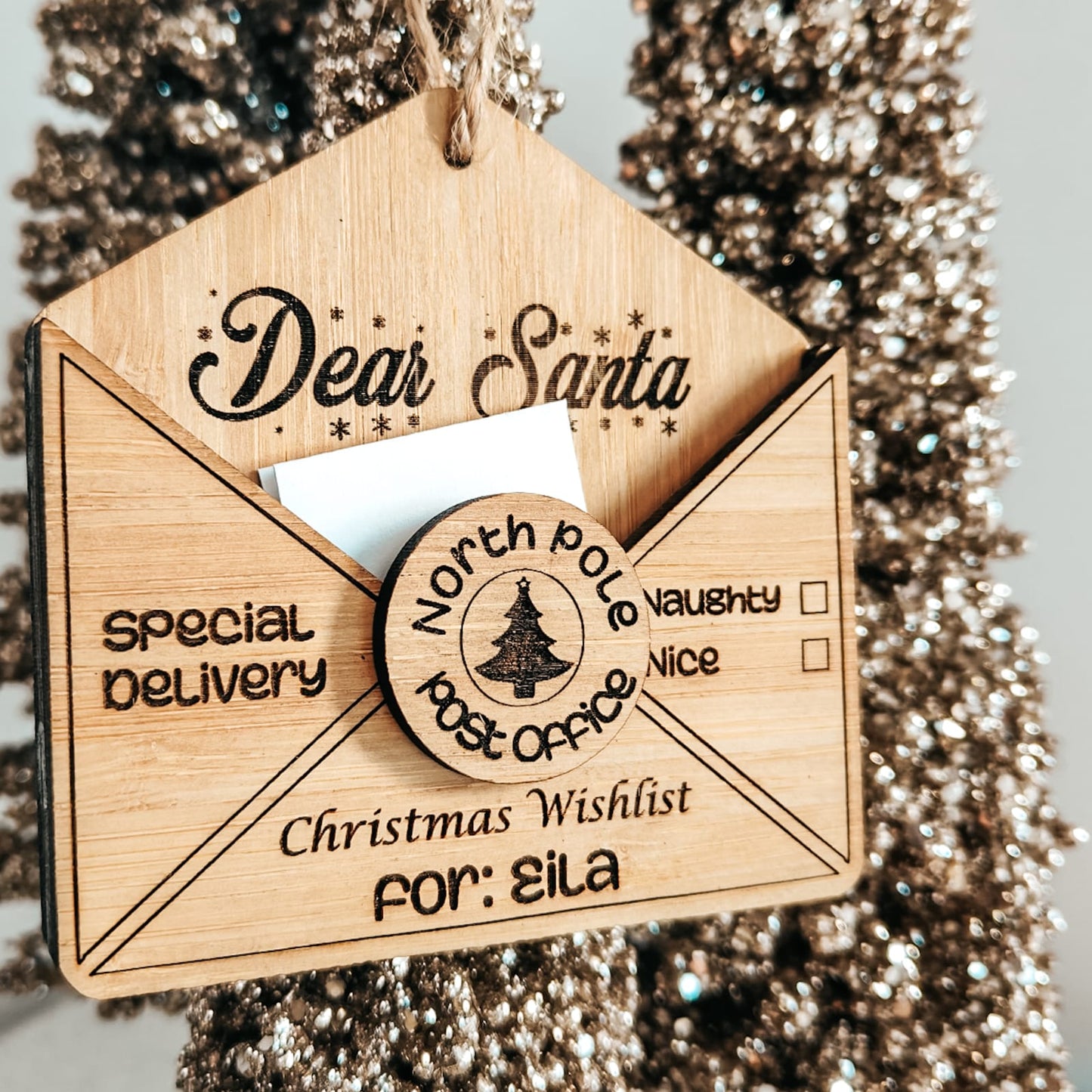 Christmas Tree Ornament - Letter to Santa