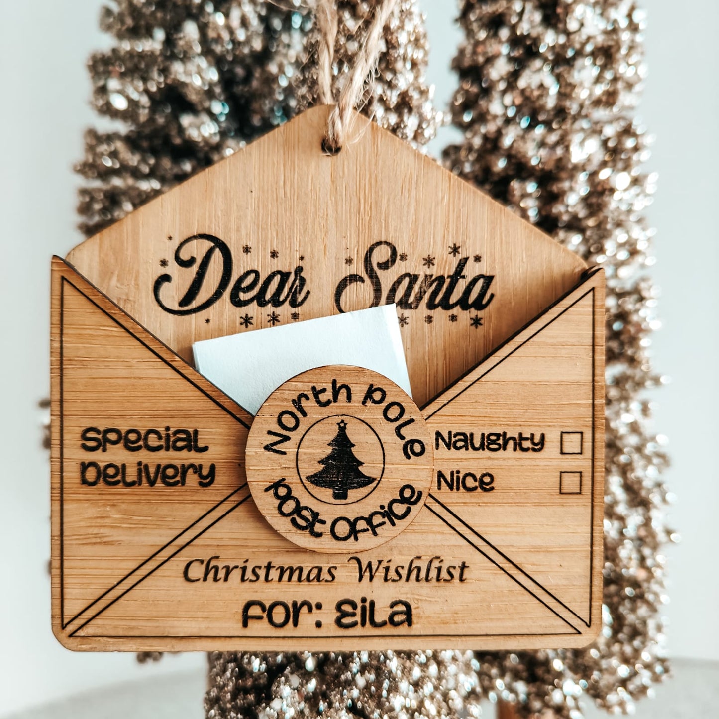 Christmas Tree Ornament - Letter to Santa