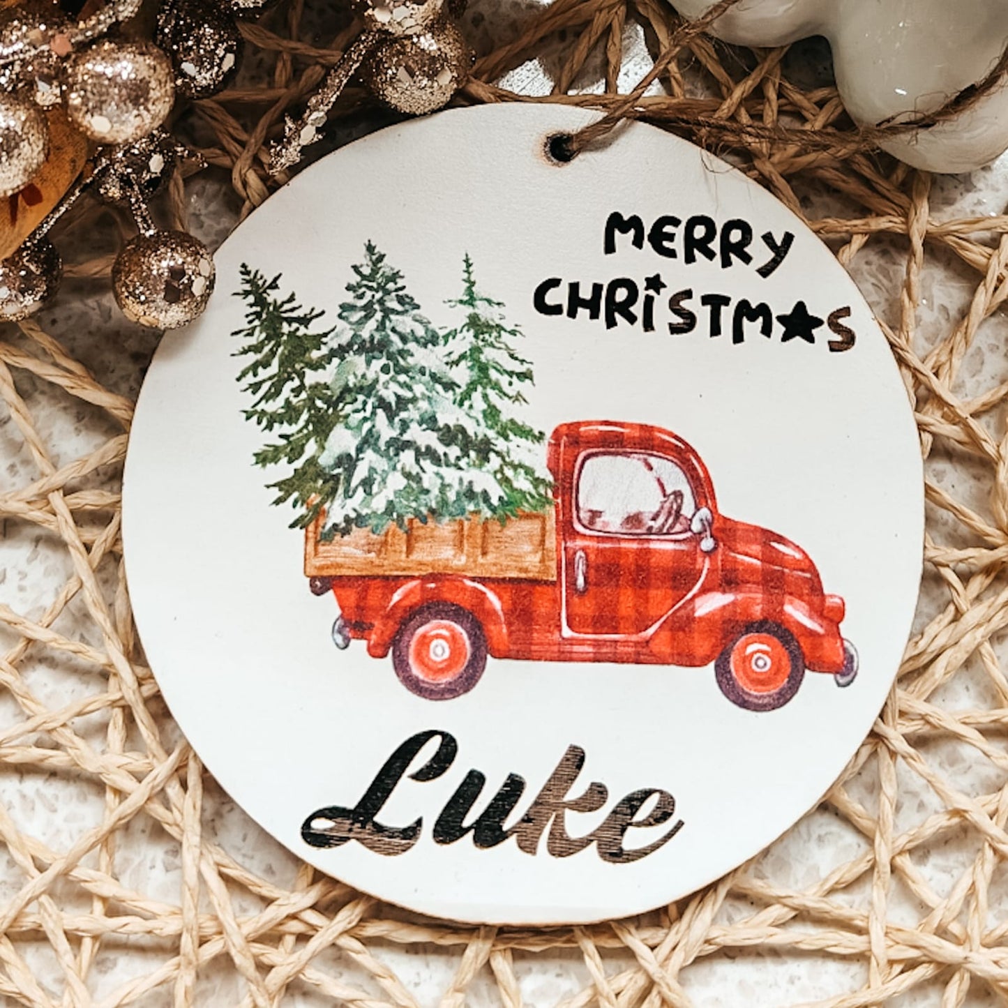 Christmas Tree Truck Ornament