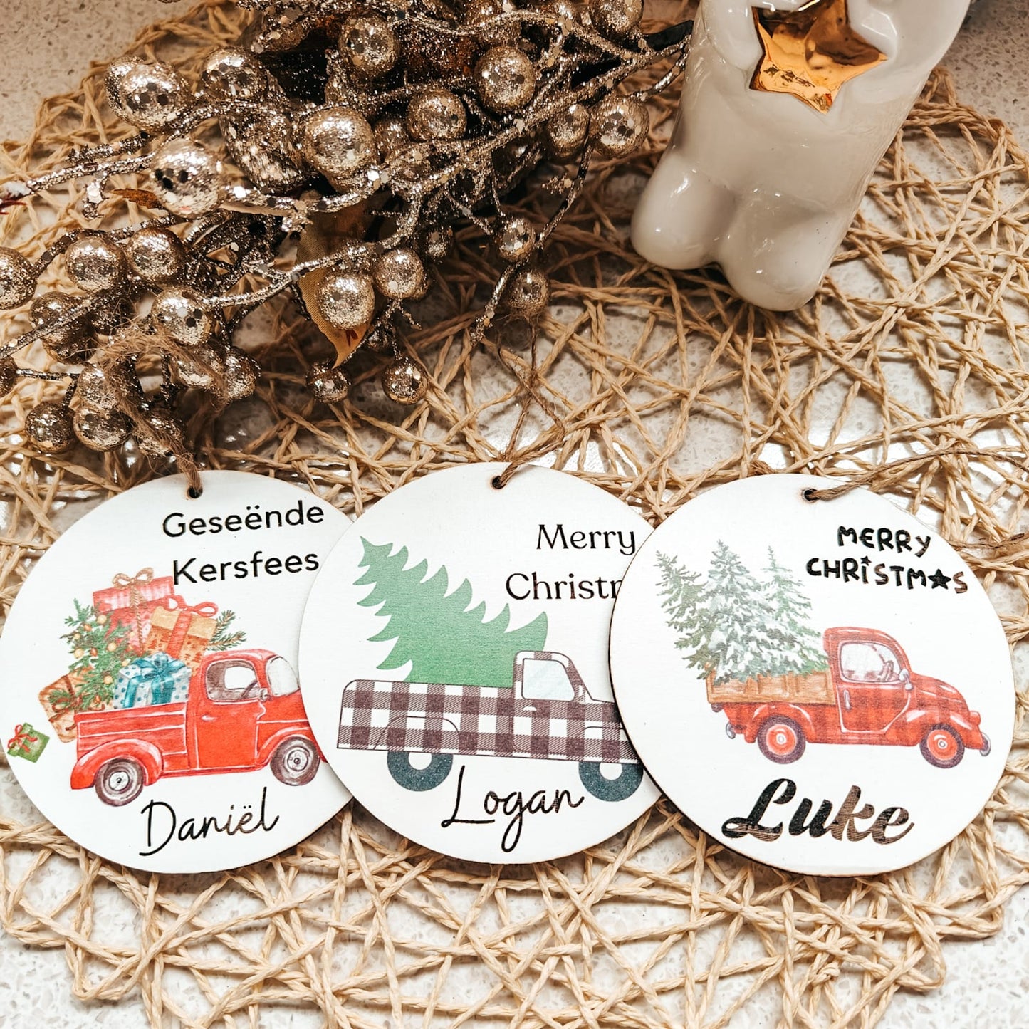 Christmas Tree Truck Ornament