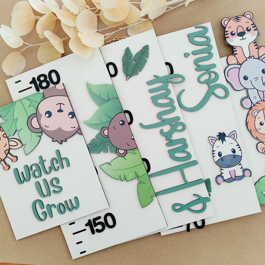 Growth Chart - Safari Animals