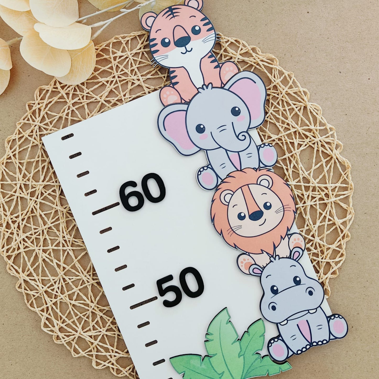 Growth Chart - Safari Animals