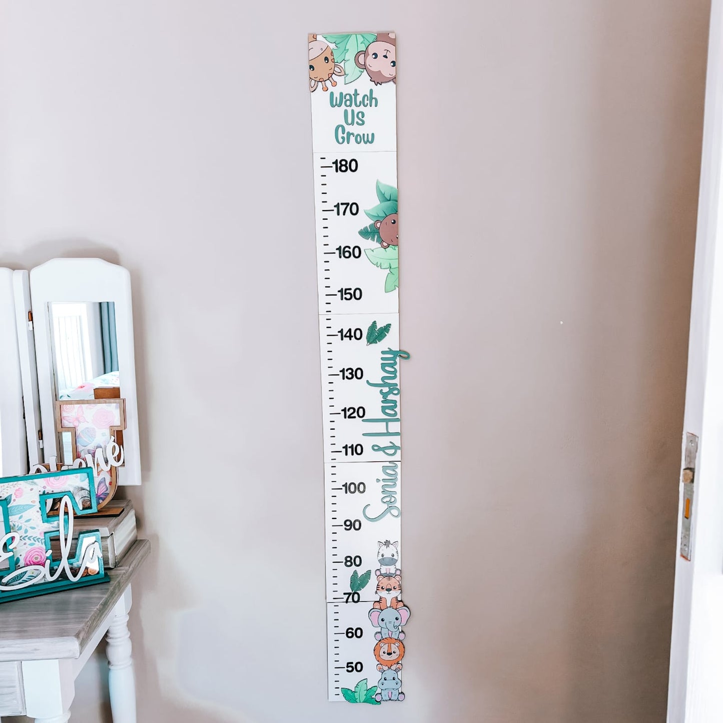 Growth Chart - Safari Animals