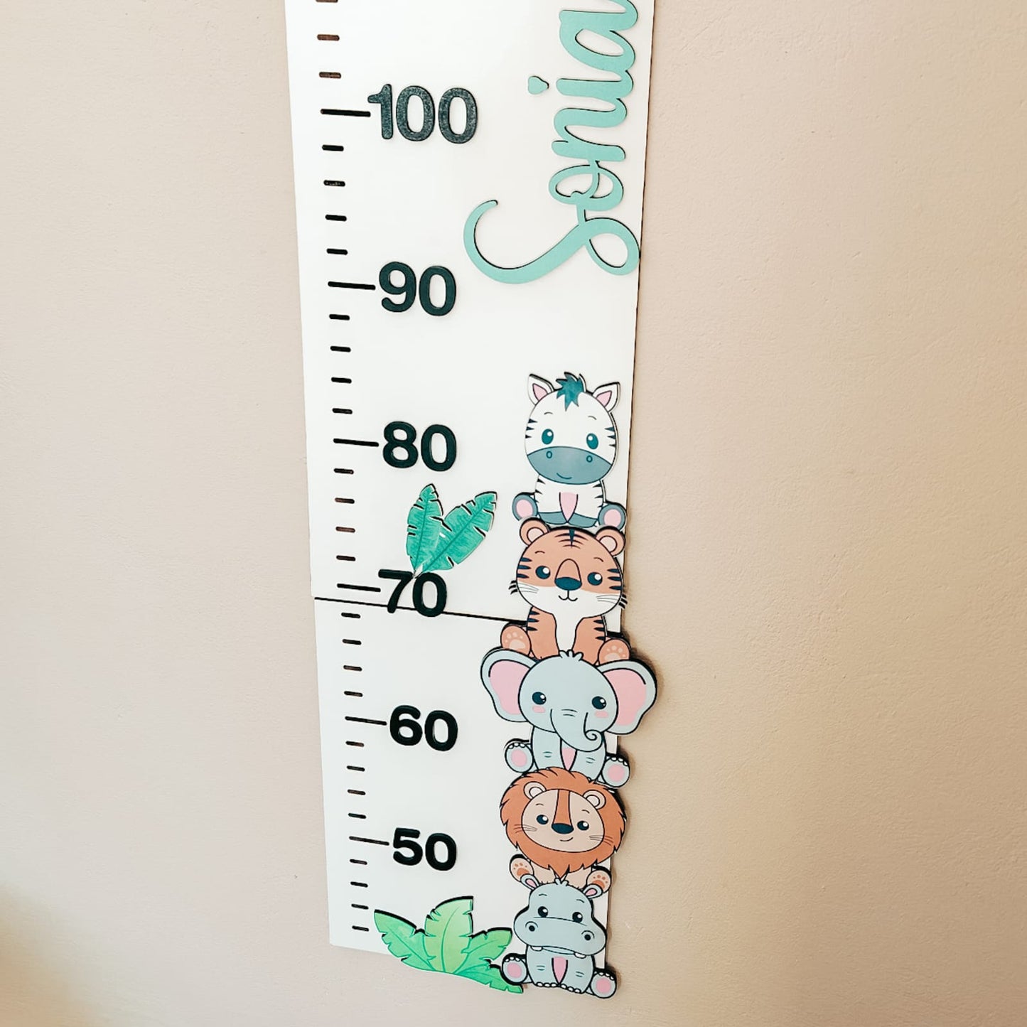 Growth Chart - Safari Animals