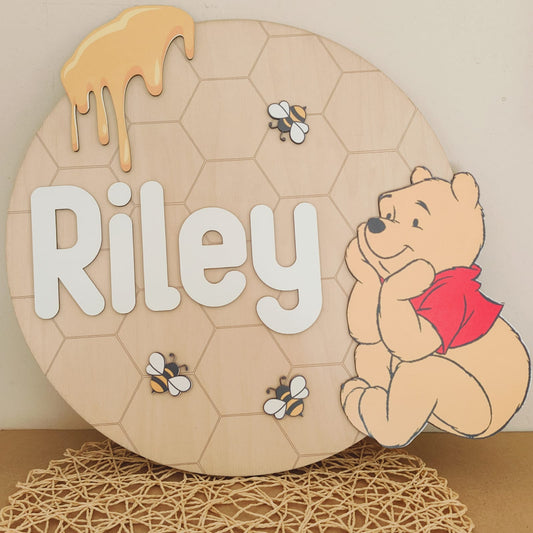 Winnie the Pooh Personalized Name Plaque