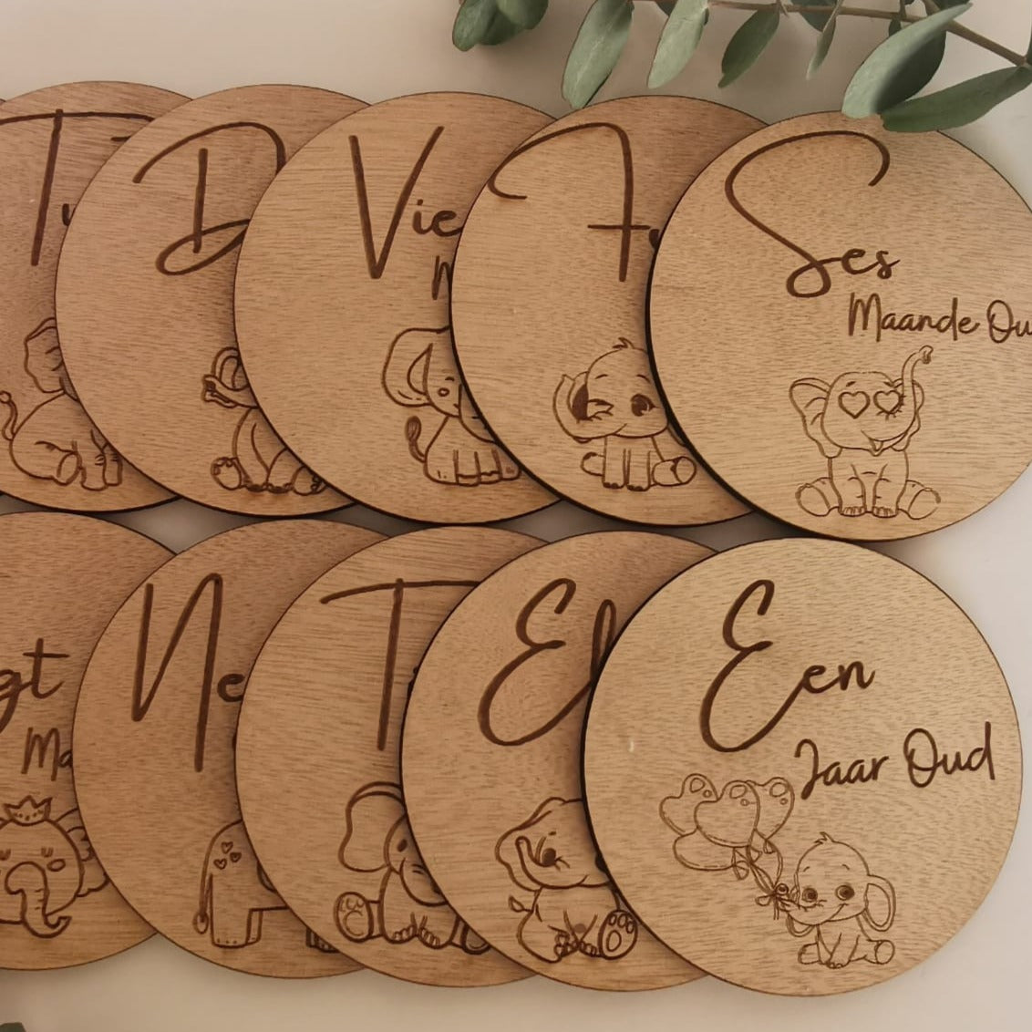 Wooden Milestone Discs | Baby Milestone Discs