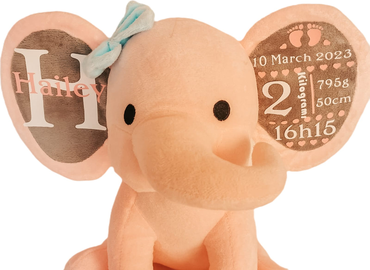 Birth Stat Announcement - Plush Elephant