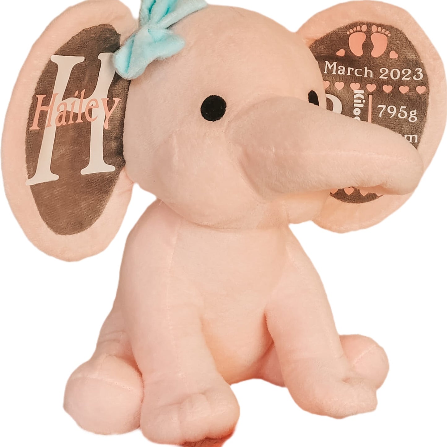 Birth Stat Announcement - Plush Elephant