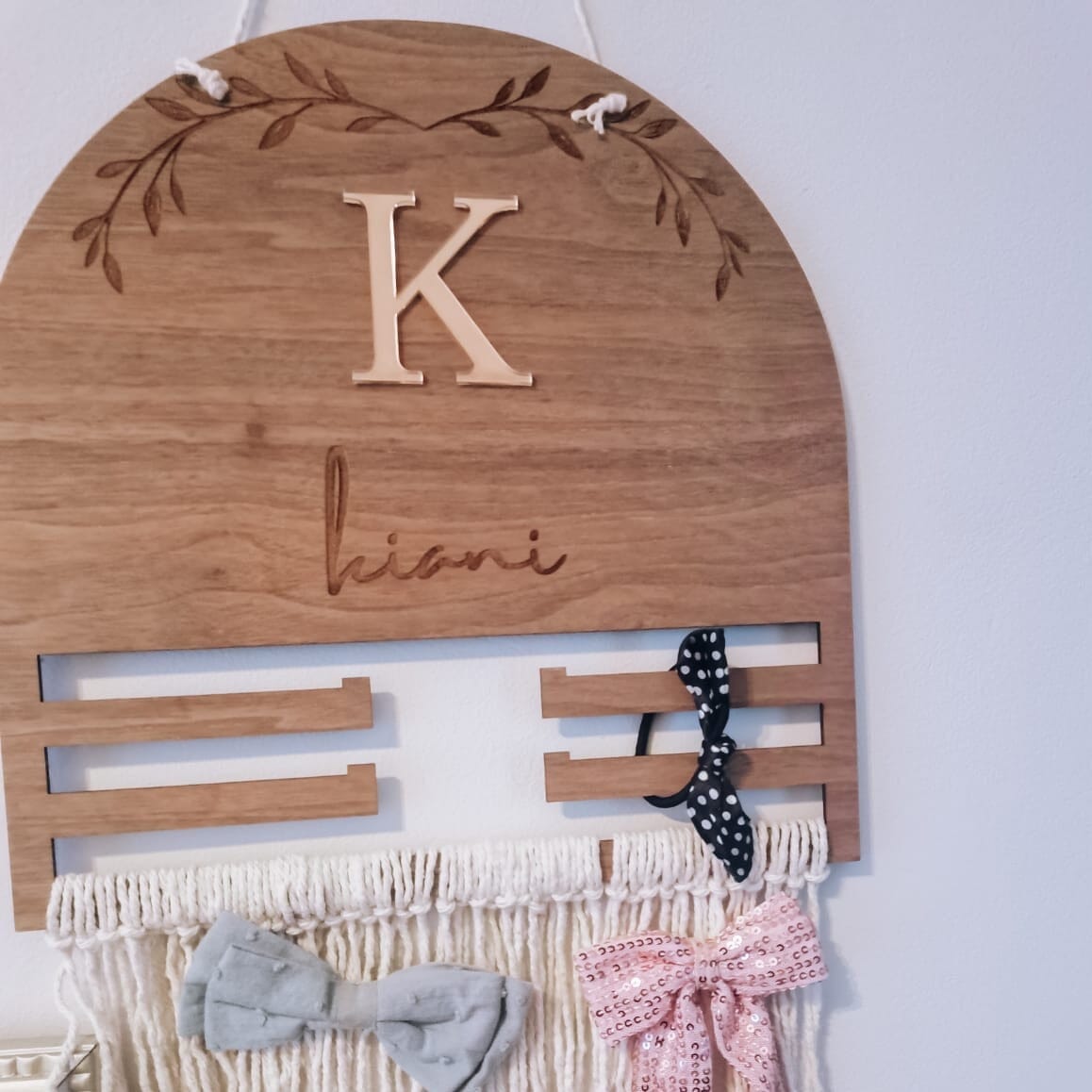 Personalized Hair Bow Hanger - Jizania 