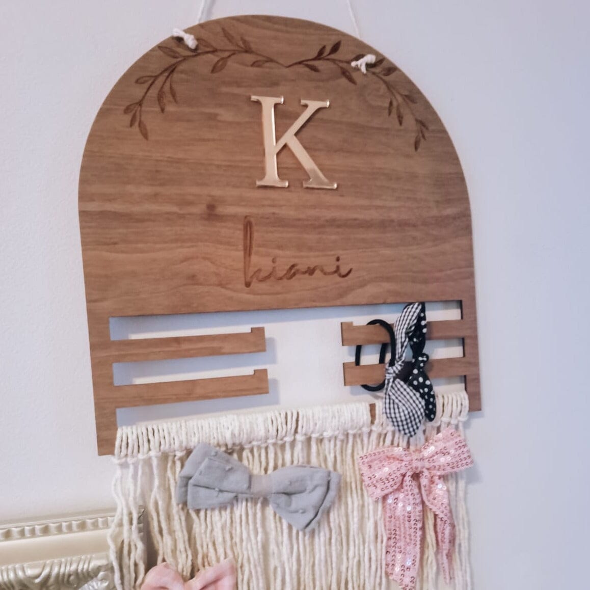 Personalized Hair Bow Hanger - Jizania