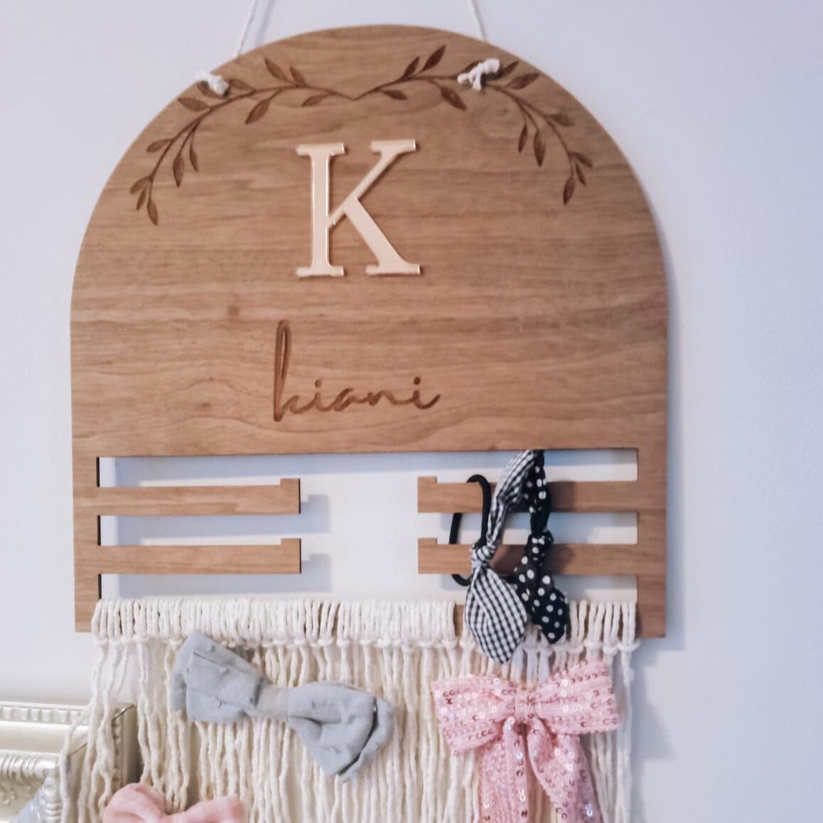 Personalized Hair Bow Hanger - Jizania 