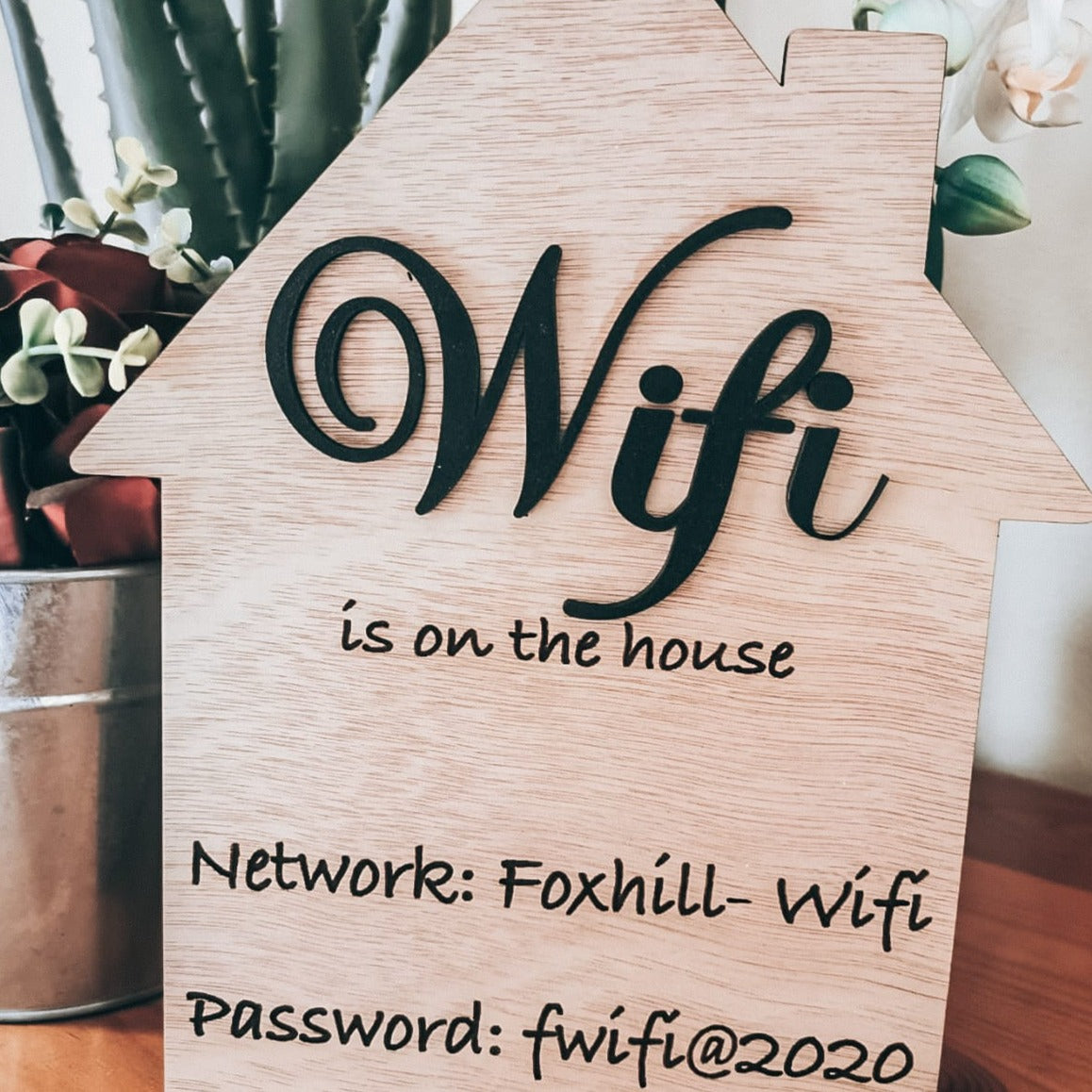 WiFi wooden Sign