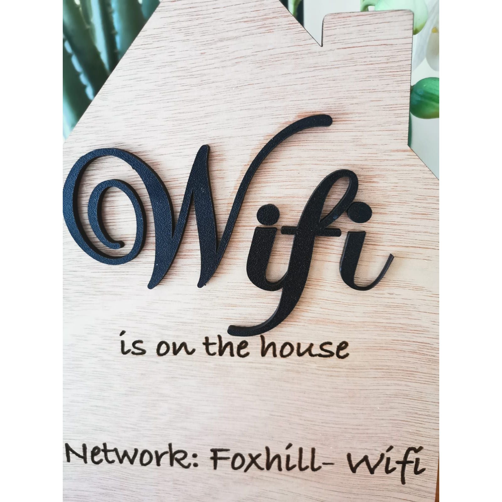 WiFi wooden Sign