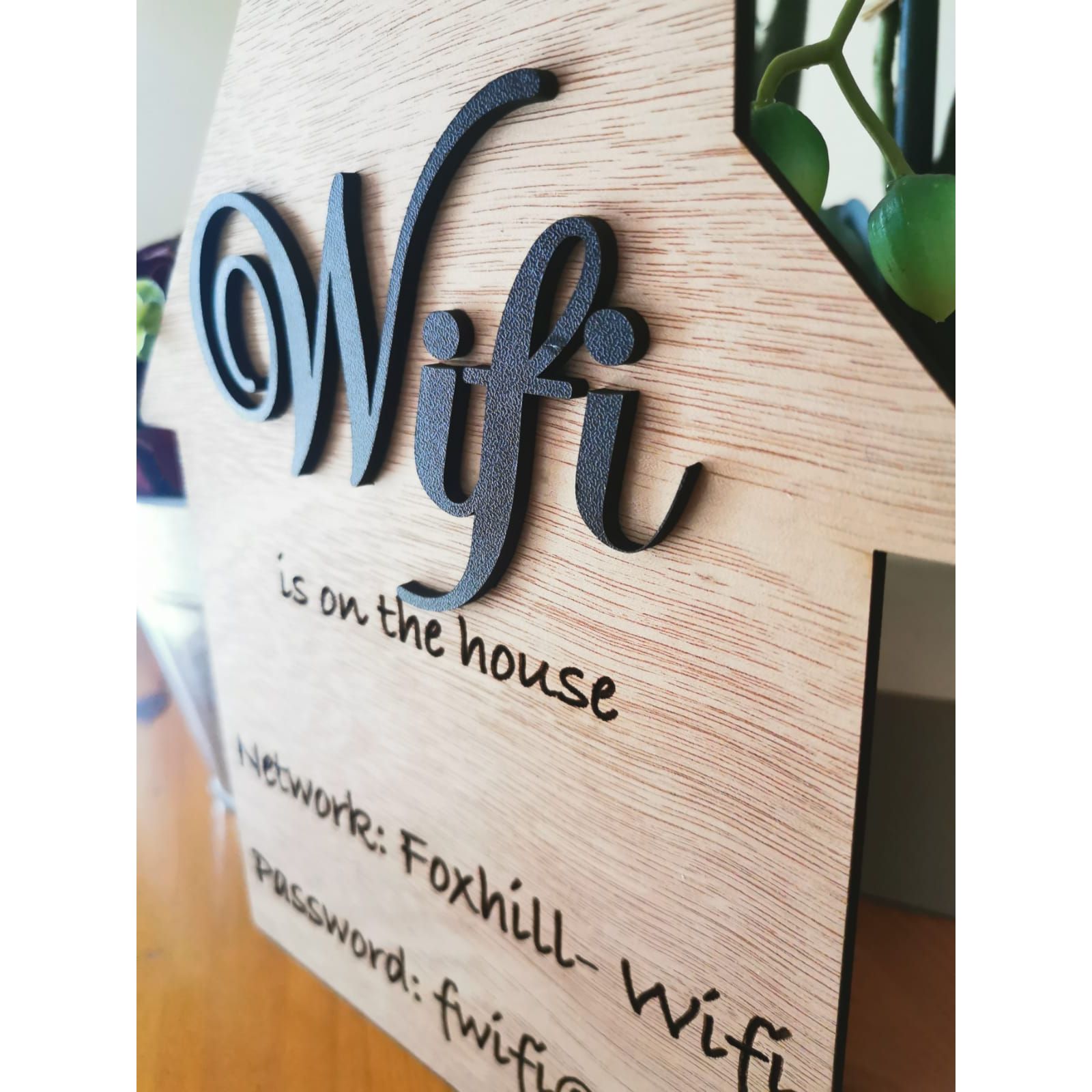 WiFi wooden Sign